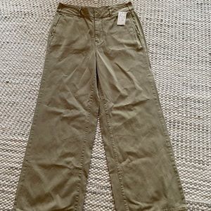 GOOD AMERICAN KHAKI WIDE LEG JEANS